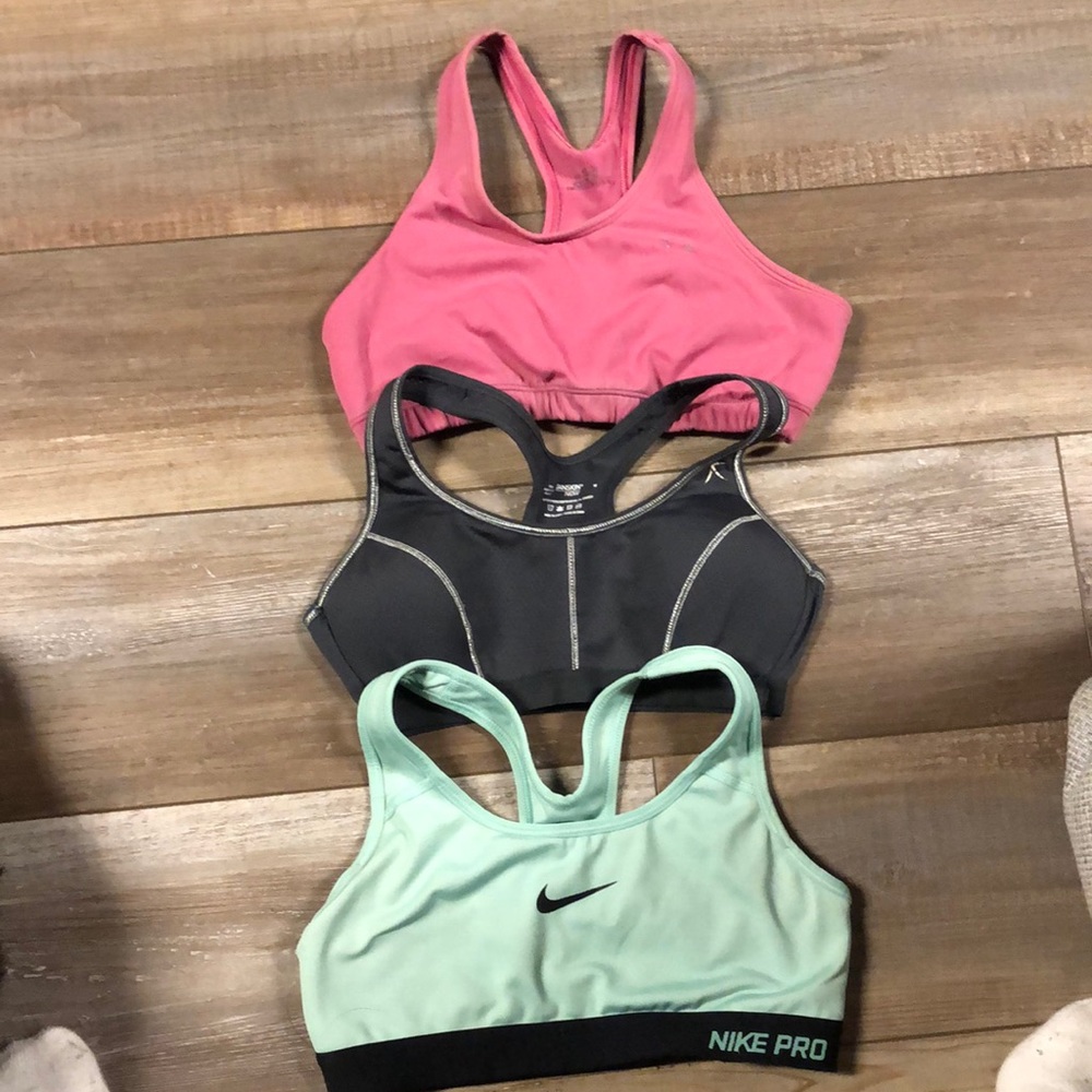 Three sports bras